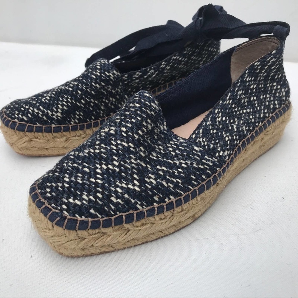 FREE PEOPLE blue espadrille Shoes 40 9 10 Strap